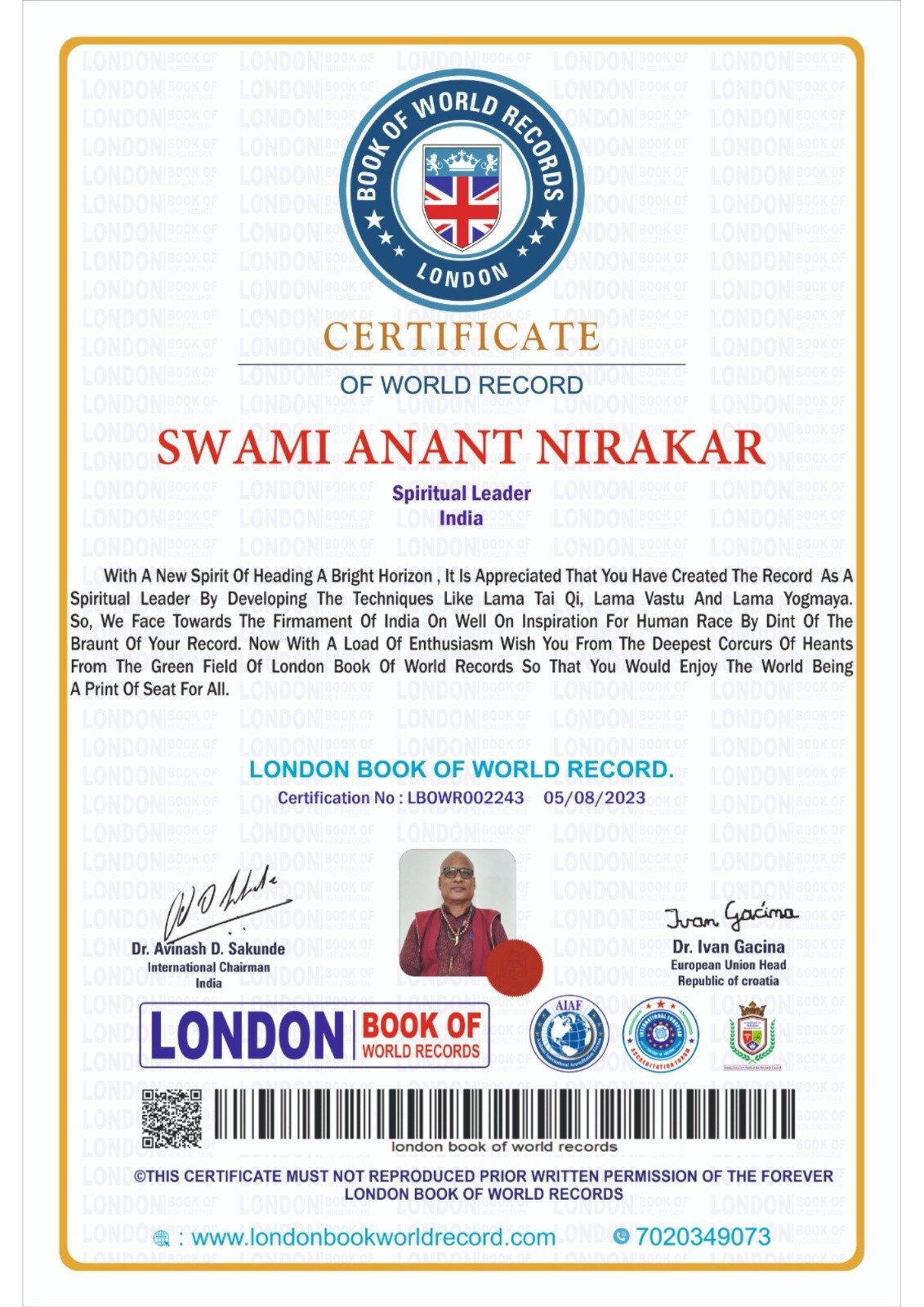Certificate 15